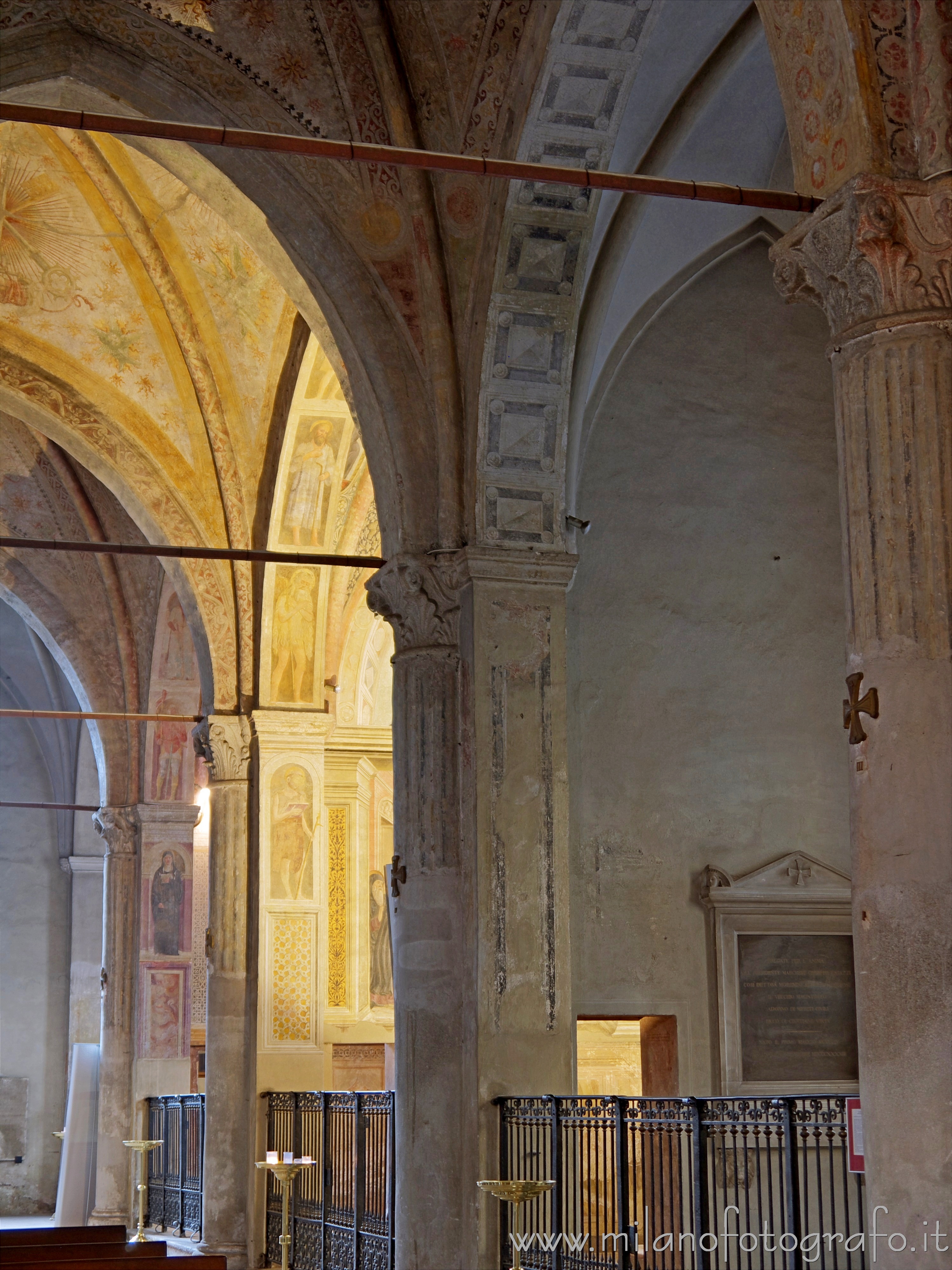 Milan (Italy) - Arches in the right nave of the Church of San Pietro in Gessate